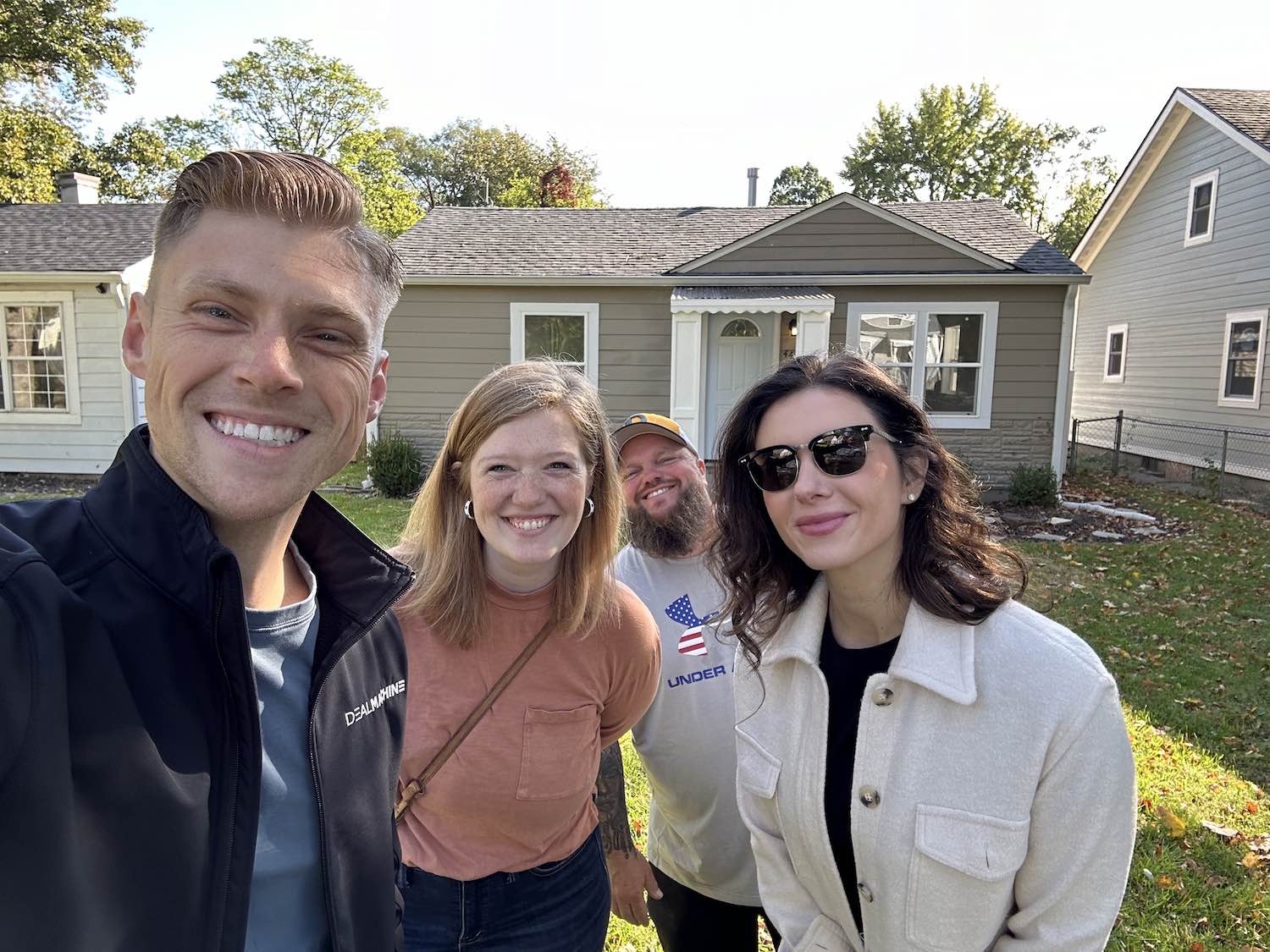 David, Chynna, Jerry, and Zeida outside one of our homes